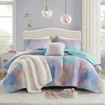 Intelligent Design Queen Quilt Set Boho Watercolor Tie-dye Coverlet. Fixed Price $92.19.