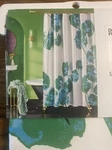 Diane Von Furstenberg ( For Target) Geranium Leaf Green Blue Shower Curtain New. Fixed Price $34.99.