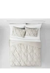 Nip Threshold Creamy Chai Pinched Pleat Pintuck Full/queen Duvet Cover Set 3PC. Fixed Price $65.79.