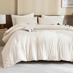 Paxrac Beige Comforter Queen Size, Cream 3 Pieces Set, Lightweight. Fixed Price $96.94.