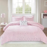 Zone Rosalie Comforter Set Girls, Ultra-soft Microlight Plush Metallic.... Fixed Price $83.83.