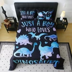 Jameswish 7 Piece Boys Dinosaur Comforter Set Twin Size Blue Dinonsaur Soft Micr. Fixed Price $97.11.