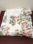 Vintage Martha Stewart Floral Twin Flat Sheet Ruffled Lace Trim Beddings. Fixed Price $20.00.