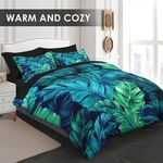 Wecozy 7 Pcs Queen Size Comforter Set Tropical Palm Leaf. Fixed Price $65.00.