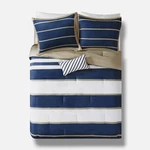 Mi Zone Blue Ashton Stripe 4-PIECE Comforter Set, King/california. Fixed Price $45.50.