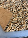 Ralph Lauren Twin Reversible Comforter Brown Gold Floral Diamond Shapes. Fixed Price $65.00.