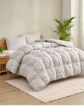 Casual Living Comforter King Set Grey Pillow Shams 3-PIECE Zuri Mega Puff. Fixed Price $95.00.