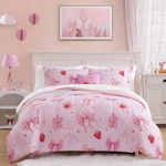 Wink Deer Twin Comforter Set Pink Bow Girls Kids Bedding 3 Pieces Includes. Fixed Price $77.57.