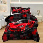 Askotu Race Car Twin Boy Bedding Set Red Sports Comforter Size. Fixed Price $73.20.