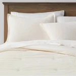 Threshold Cotton Velvet Comforter Set Year-round Oeko-tex, Cream, Full/queen. Fixed Price $29.99.