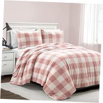 Plaid Ultra Soft Faux Fur Comforter Size 3 Piece Set - Full/queen Blush. Fixed Price $73.26.