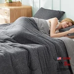 Bedsure Comforter Set - Cooling And Warm King 04 Dark Grey Reversible. Fixed Price $103.05.