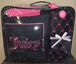 Juicy Couture Black/pink 8PC King Reversible Comforter Set With Crown Sheets. Fixed Price $106.99.