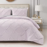 Kiss Pleat Plush Micromink Lavender Purple Full/queen Comforter Set Cozy 3 P.... Fixed Price $77.51.