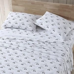 Eddie Bauer - Sheets, Cotton Flannel Bedding Twin, Dog Friends White. Fixed Price $43.24.