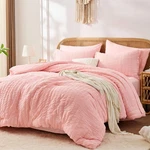 Fuanna Pink Queen Comforter Set 7 Pieces, Luxury Seersucker Bed Al. Fixed Price $65.50.