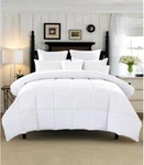 Closeout! Unikome Medium Weight Goose Down Feather Fiber Comforter, King - White. Fixed Price $141.42.