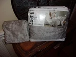 New Bar Iii Diamond Pleat Grey White Full/queen Duvet Cover & Shams Set 3PC. Fixed Price $93.99.