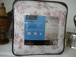 Cuddl Duds Red White Holiday Toile Floral 4 Pc Queen Flannel Comforter Set. Fixed Price $109.99.