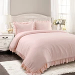Lush Decor Reyna Comforter Set - 3 Piece Cozy Ruffled Bedding. Fixed Price $137.29.