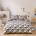 Houseri Love Queen Black And White Bedding Sets. Fixed Price $114.93.