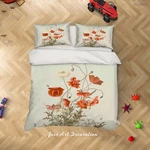 3D Poppy Vintage Flora Quilt Cover Bedding Sets Pillowcases Queen. Fixed Price $71.49.