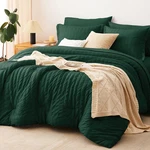 Cozylux Queen Comforter Set Emerald Green Seersucker 7 Pieces Bed In Bag Qu.... Fixed Price $90.46.