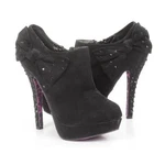 Betseyville Studded Side Bows Heels Pink Leopard Ankle Boots Sz 10M. Fixed Price $59.00.