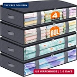 Tastictotes Under Bed Storage Containers, 4 Pack Blanket Bags, Collapsib. Fixed Price $25.58.