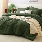 Cozylux 7 Piece Full Comforter Set Olive Green, Sheets Pillowcases Shams. Fixed Price $89.99.