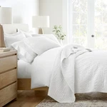 Stripes Floral And Diamonds Quilted Coverlet Set With Shams - Becky Cameron,. Fixed Price $46.20.