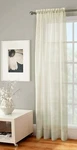 Platinum Collection Crushed Voile Sheer 63" Rod Pocket Curtain Panel Linen Ivory. Fixed Price $9.99.