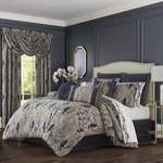 Luciana Indigo 4-PIECE Comforter Set By J Queen New York. Fixed Price $340.19.