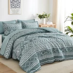 Yiran Boho Full Size Comforter Set, Grayish Blue Aztec Bedding 7. Fixed Price $92.63.