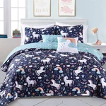 5PC Full/queen Kids' Reversible Unicorn Heart Bedding Set With. Fixed Price $37.99.
