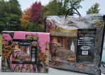 7 Pc Woods Brown Camo Comforter / Pink Sheet Set King Size. Fixed Price $98.50.
