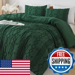 Andency Comforter Full Size Emerald Green 3 Pieces Dark Boho Tufted. Fixed Price $76.02.