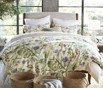 Pottery Barn Thistle Floral Comforter Set Full/queen 2 Shams Botanical Green 3PC. Fixed Price $275.00.