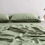 Pure Linen Sheets Set 100% Natural Flax Washed Bedding 3PCS Queen King Size Soft. Fixed Price $62.31.