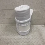 Mainstays Queen Comforter 2 Pillow Shams Plain Design Tiny X's Stitching White. Fixed Price $17.00.
