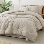 Litanika King Size Comforter Set With Sheets Beige - 7 Pieces Bed Bag Ki.... Fixed Price $80.08.