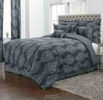 12 Piece Stoneberry Victoria Full Grey Comforter Sheet Sham Set 100% Polyester. Fixed Price $54.56.