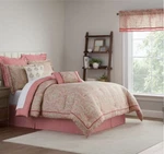 Waverly 4PC Grand Estate Rouge Comforter Set Queen Nib. Fixed Price $122.19.