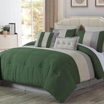 Chezmoi Collection 8-PIECE Comforter Set Luxury Pleated Stripe Bedding. Fixed Price $81.99.