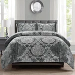 Sunshine Nicole Metallic Print Comforter Set, Distressed Velvet Face With Met.... Fixed Price $89.91.