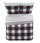 Keeco Eugene 8-PC Comforter Set, Created Macy's, Black White Plaid. Fixed Price $88.00.