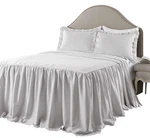 Lush Cor Ticking Stripe Bedspread Gray Vintage Chic Farmhouse Style. Fixed Price $92.54.