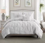 Swift Home Ultra Plush Floral Pintuck Comforter Set, 3PC, King/cal (white). Fixed Price $60.00.