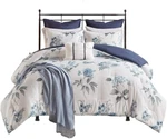 Zennia Farmhouse Comforter Set With Throw-blanket, Floral Print On Seersucker. Fixed Price $156.99.