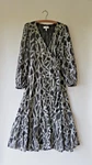Phase Eight Jazminda Shimmer Wrap Midi Dress Sz 8 Black/multi. Fixed Price $66.96.